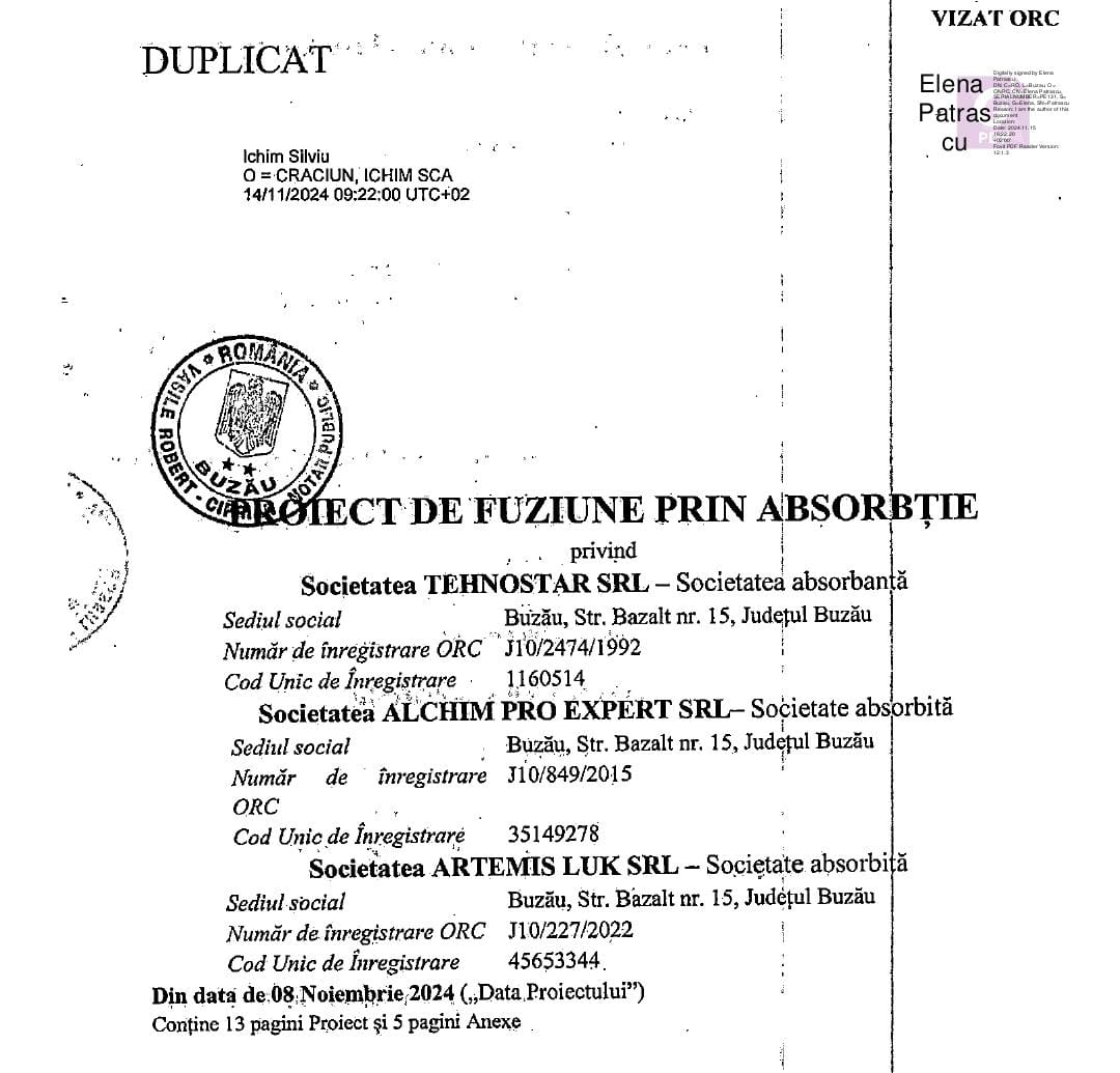 Duplicat Document Fuziune